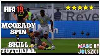 FIFA 19 SKILL TUTORIAL Deutsch I MCGEADY SPIN mit CONTROLLER CAM [upl. by Eellehs]