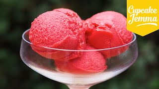 Raspberry Sorbet Recipe  Cupcake Jemma [upl. by Fanechka]