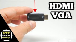 HDMI to VGA Converter Adapter with Audio 35mm  Gold Plated  Unboxing [upl. by Parthen]