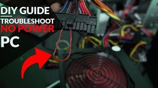 DIY  TROUBLESHOOT and FIX a Computer that wont turn on  NO POWER Beginners Guide [upl. by Saleem]