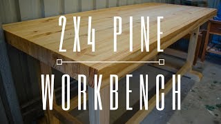 Laminated Pine Workbench From 2x4s  Woodworking [upl. by Anig446]