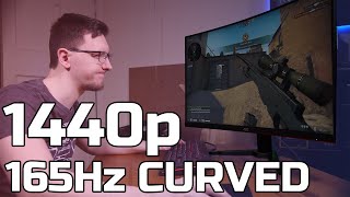 AOC CQ32G2SE Review  32” Curved 1440p 165Hz Monitor  TechteamGB [upl. by Nosemaj]