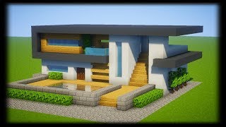 TUTO BELLE MAISON MODERNE FACILE A FAIRE  MINECRAFT [upl. by Ittam]