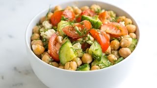 Easy Chickpea Salad Recipe [upl. by Urban]