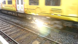 Merseyrail 507 009 making arcs at Birkdale station [upl. by Treb]