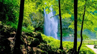 Waterfalls from Above 10 Hours No Sound — 4K Nature Screensaver [upl. by Lasser]