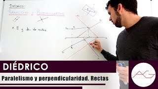 Diédrico Paralelismo y perpendicularidad Rectas [upl. by Papp]