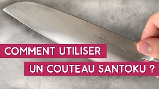 Comment utiliser un couteau santoku [upl. by Nnairak]