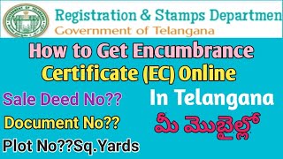 ecsearchtshow to apply ec online telanganaEncumbrance in Telangana [upl. by Lanette]