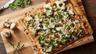 Caramelized Onion amp Mushroom Pizza Recipe  Pillsbury [upl. by Anaiuq]