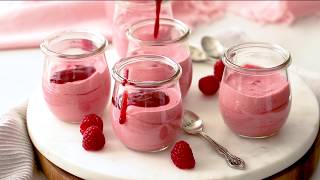 Easy Raspberry Mousse RECIPE VIDEO [upl. by Hsotnas]