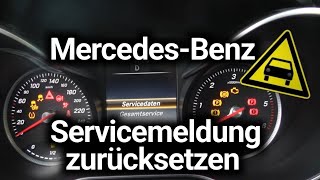 Mercedes Benz Servicemeldung zurücksetzen CKlasse 205 [upl. by Tapes]