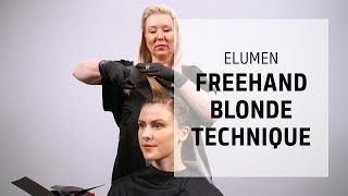 Sunkissed blonde hair with different shades of Elumen Hair Color  Elumen  Goldwell Education Plus [upl. by Niletac]