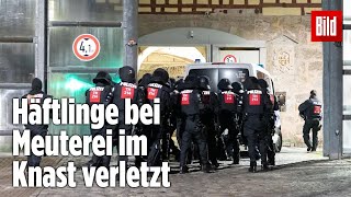 Gefängnismeuterei Polizei stürmt Knast in Thüringen  JVA Untermaßfeld [upl. by Hakeem]